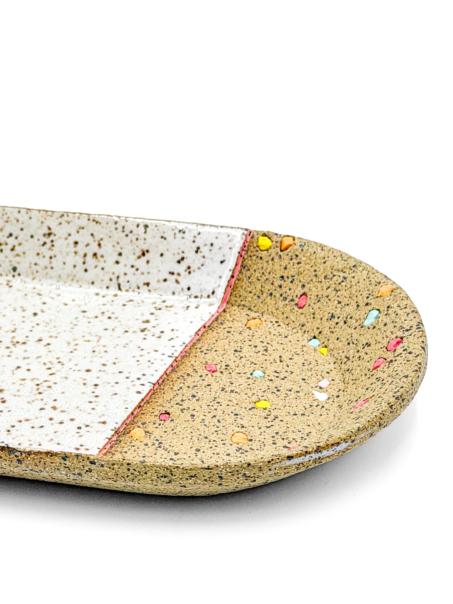 Serving Tray — Oval, Medium, Funfetti Pattern
