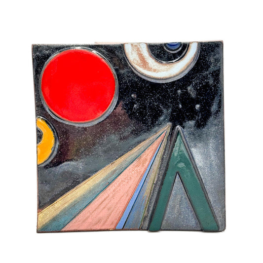 Spectrum Series Stoneware Wall Tiles — Handcrafted Color + Texture Art with Cleat Mounting