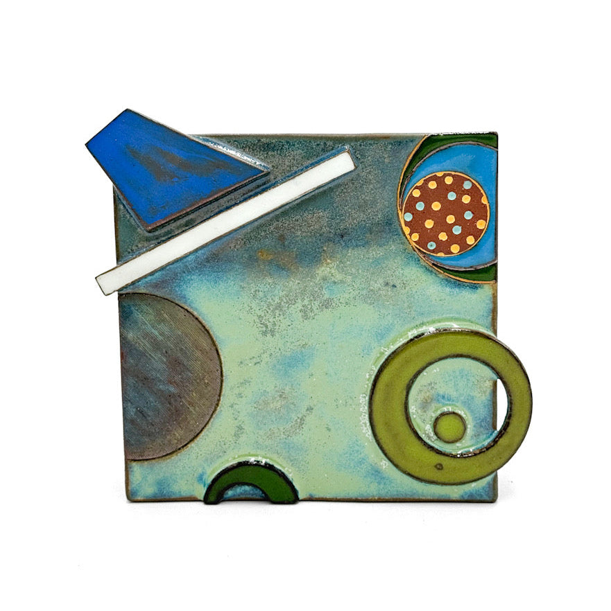 Spectrum Series Stoneware Wall Tiles (large)— Handcrafted Color + Texture Art with Cleat Mounting