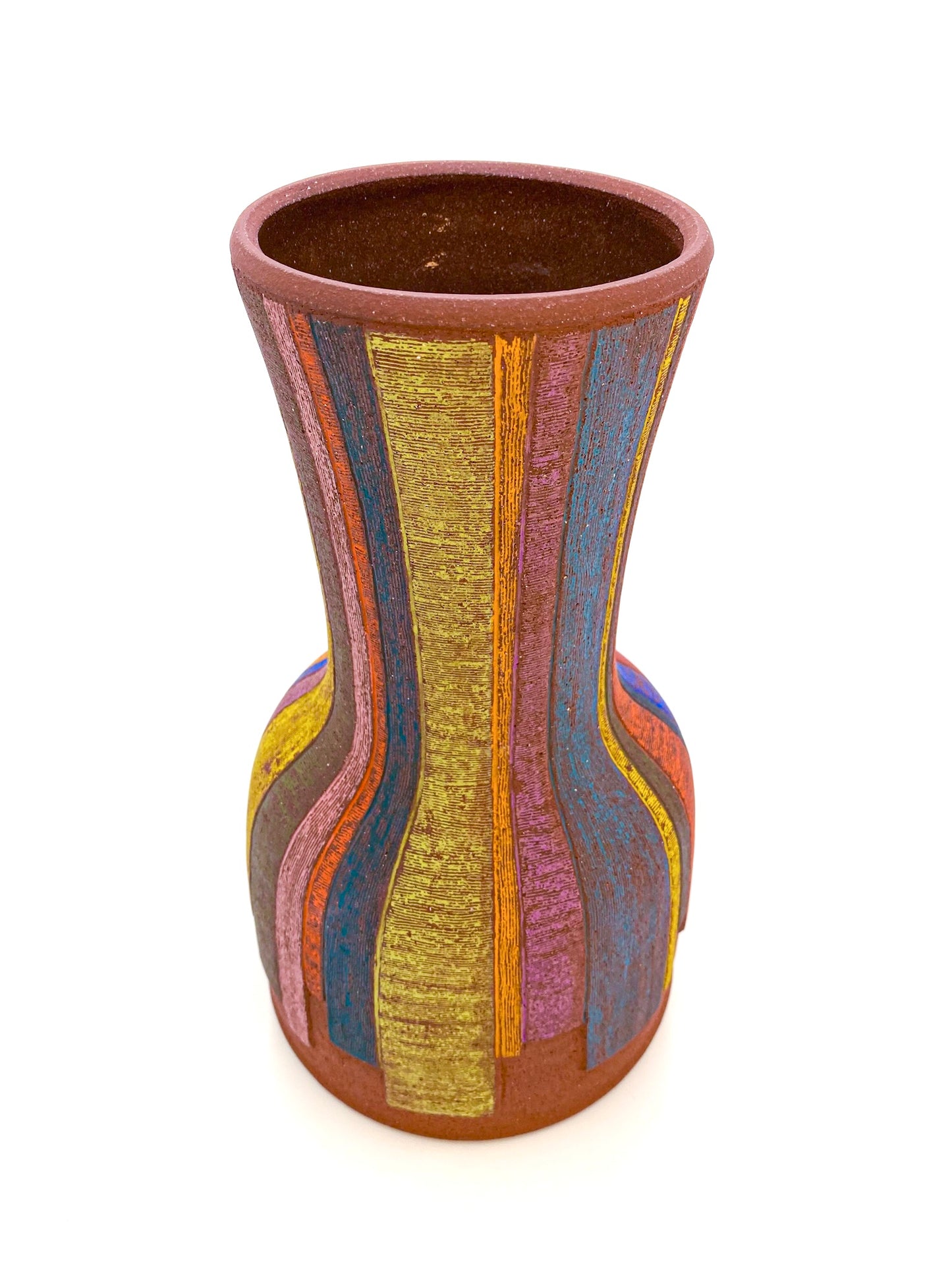 Vase — Striped Rainbow, Mishima