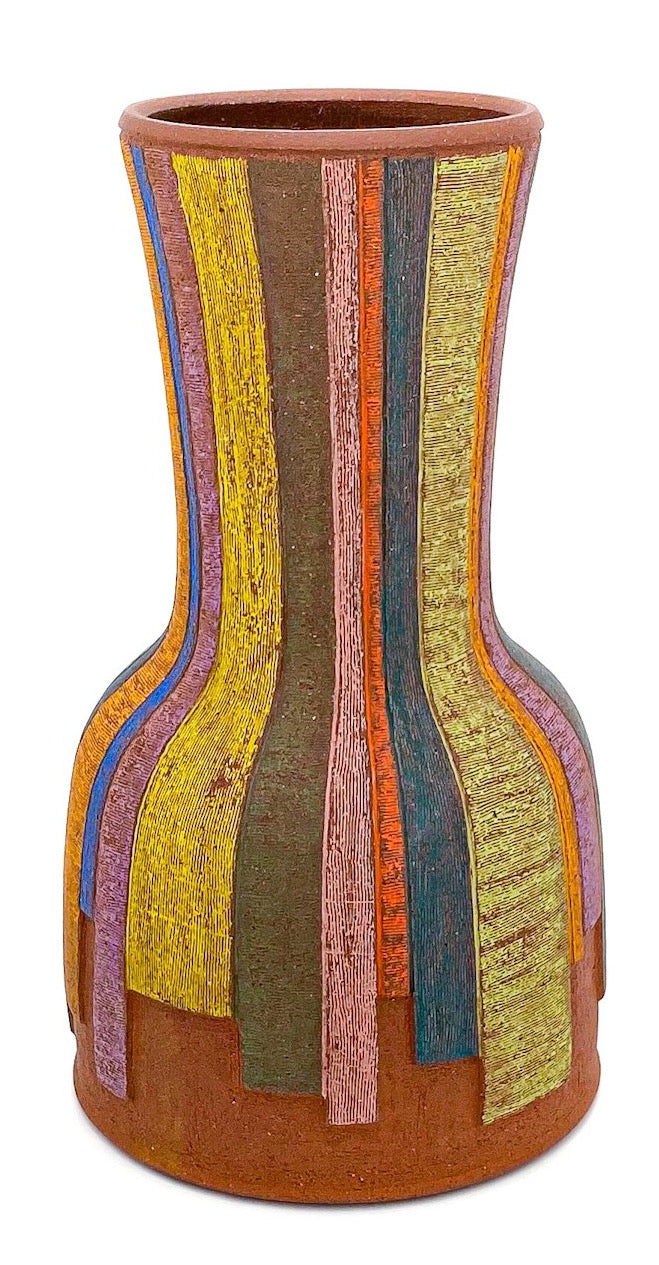 Vase — Striped Rainbow, Mishima