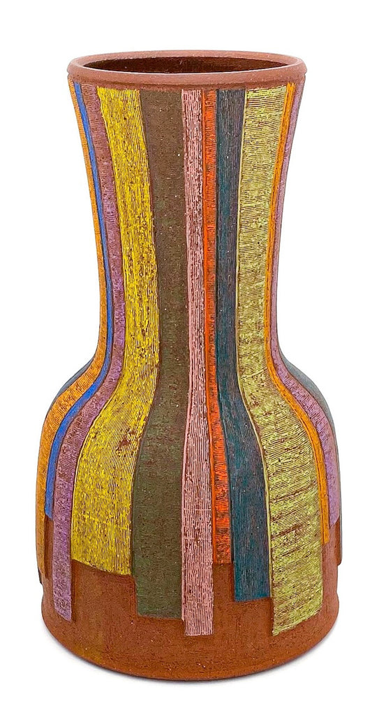 Vase — Striped Rainbow, Mishima