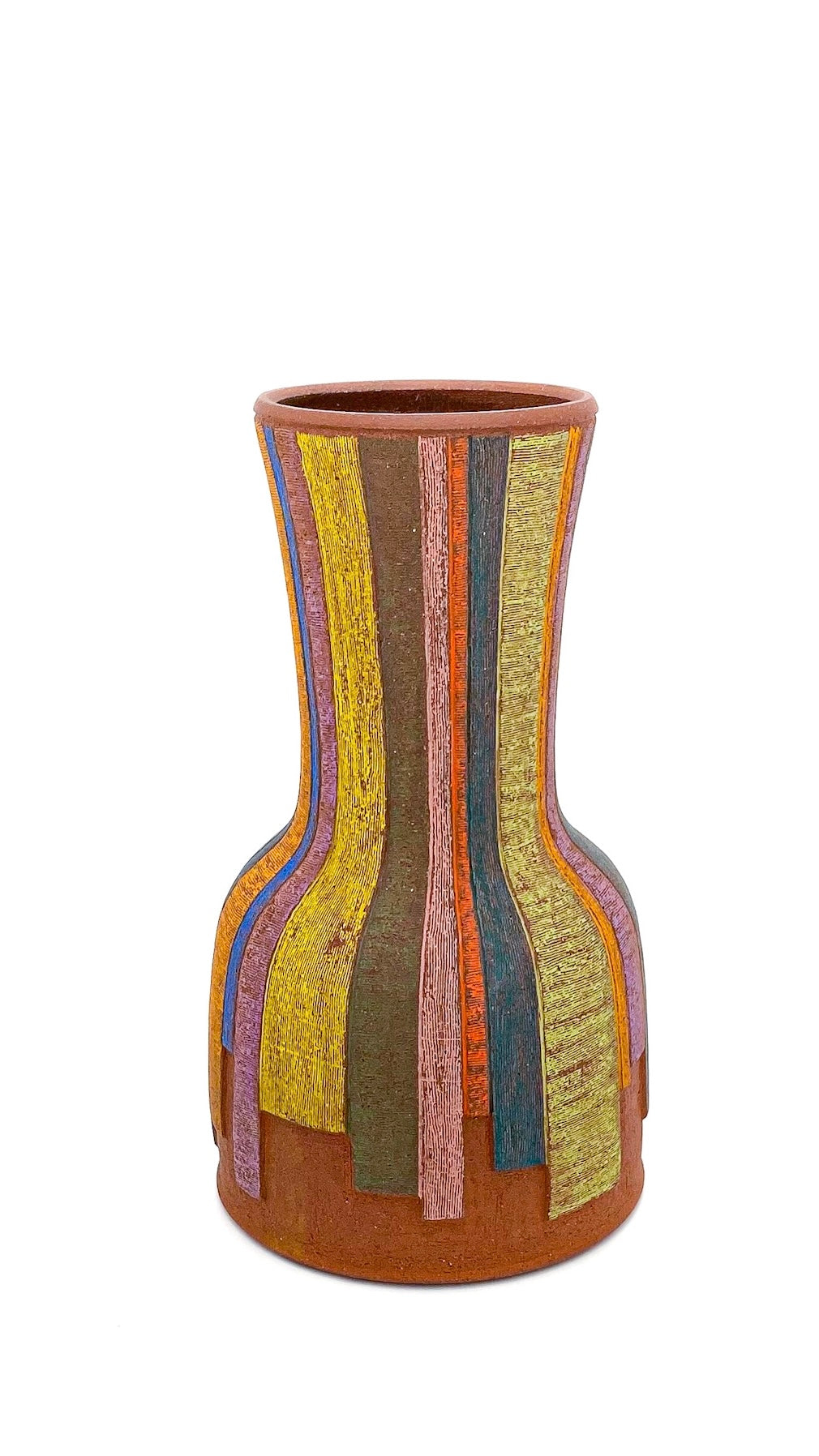 Vase — Striped Rainbow, Mishima