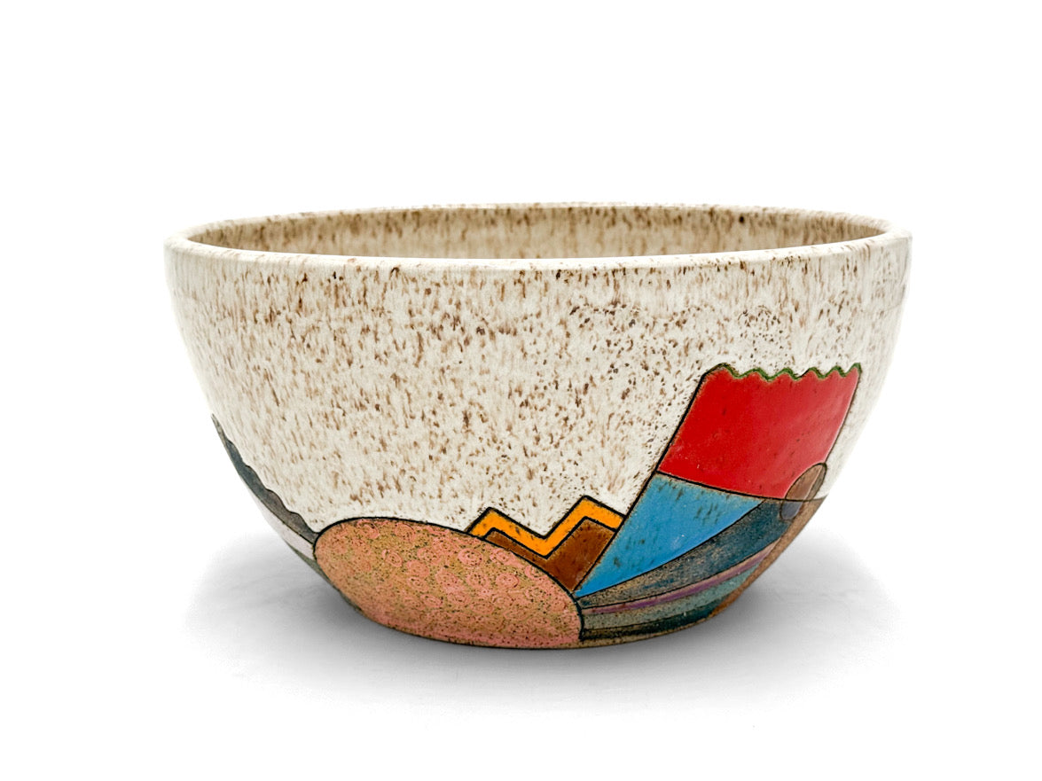 Bowl — Large Serving, Colorful Landscape