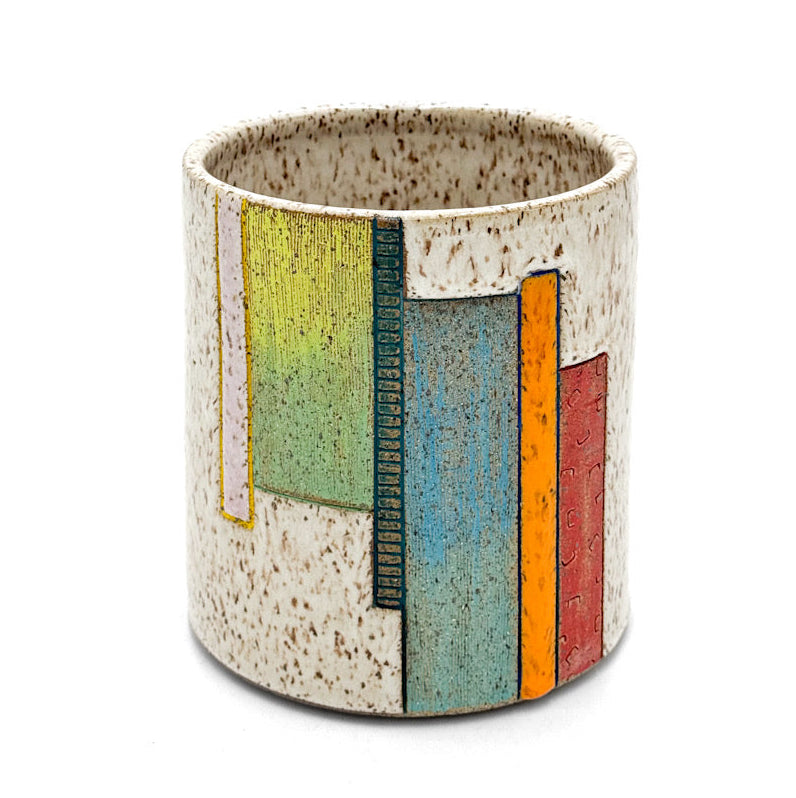 Wine Chiller / Utensil Holder — Rainbow Mishima Colorblock