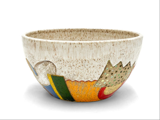 Bowl — Large Serving, Colorful Landscape