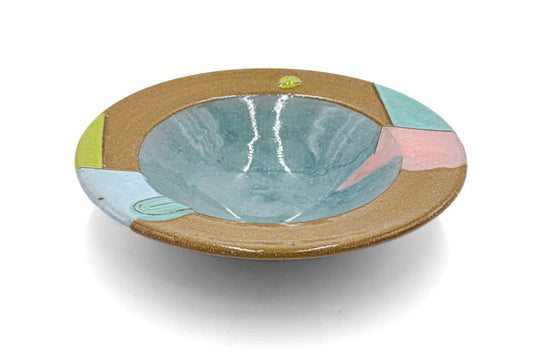 Contemporary Colorfield Bowl — Wheel Thrown Stoneware