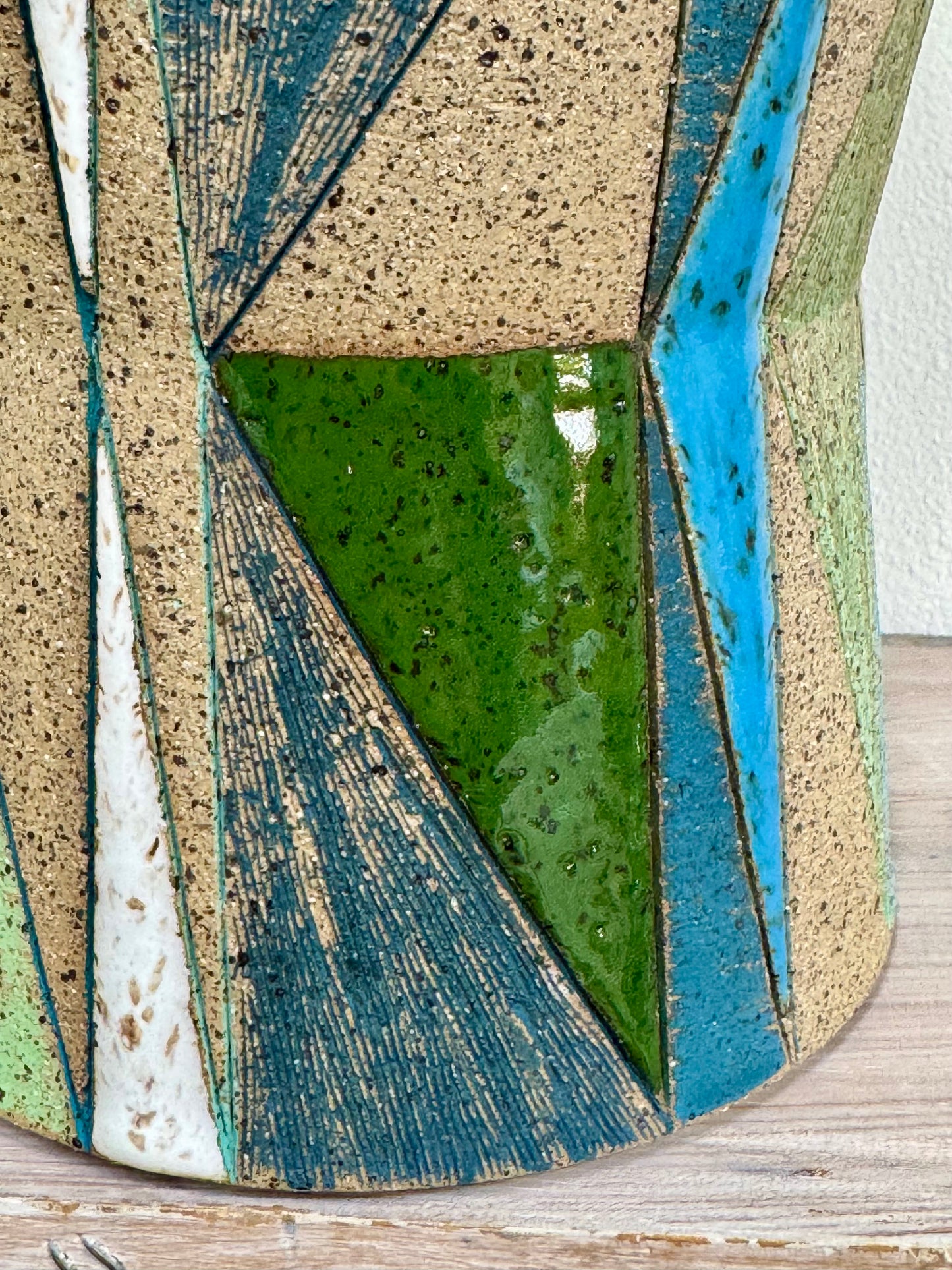 Wine Chiller / Utensil Holder — Cool Colored, Geometric Mishima