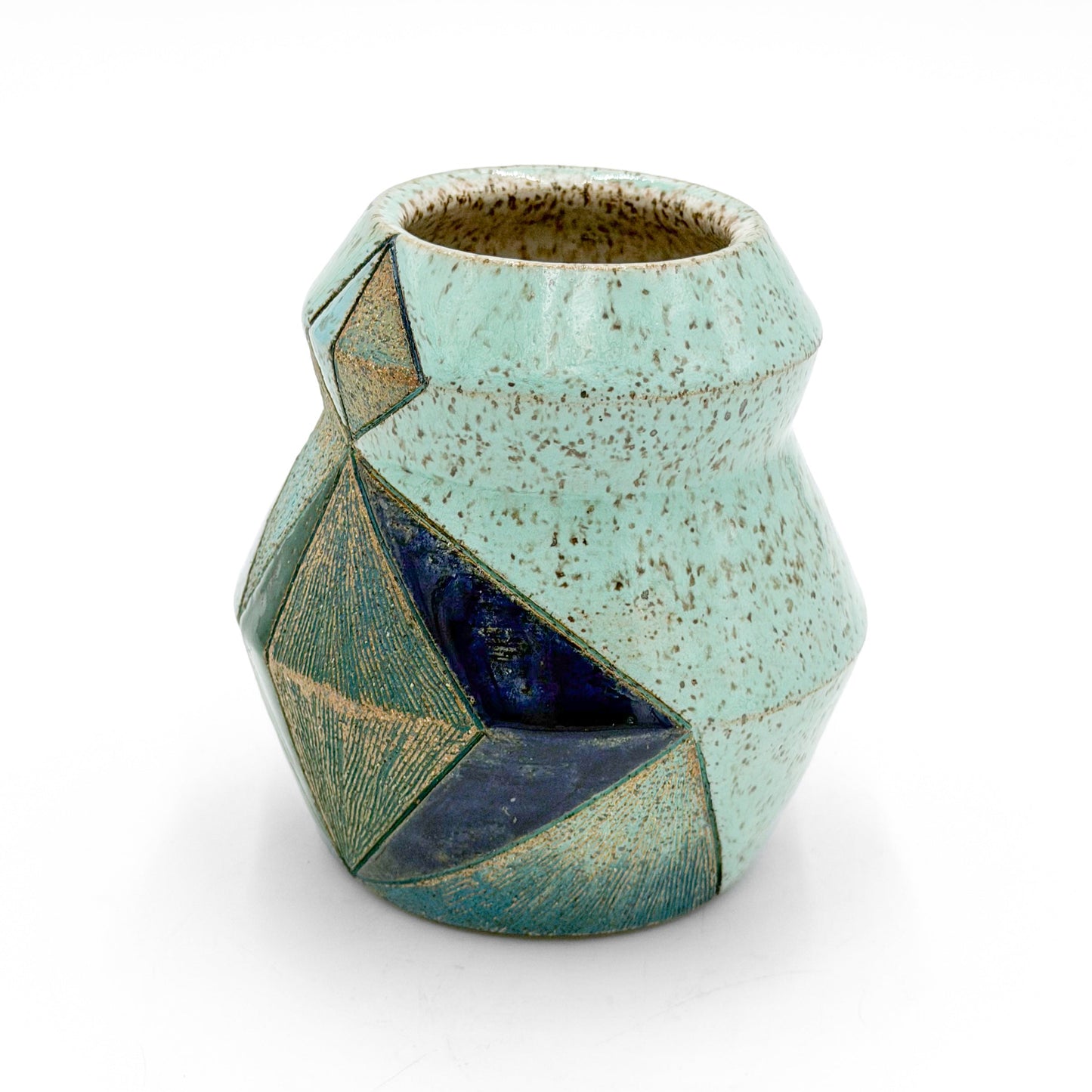 Speckled Stoneware Bud Vase — Small “Mommy” Ceramic Stem Vase
