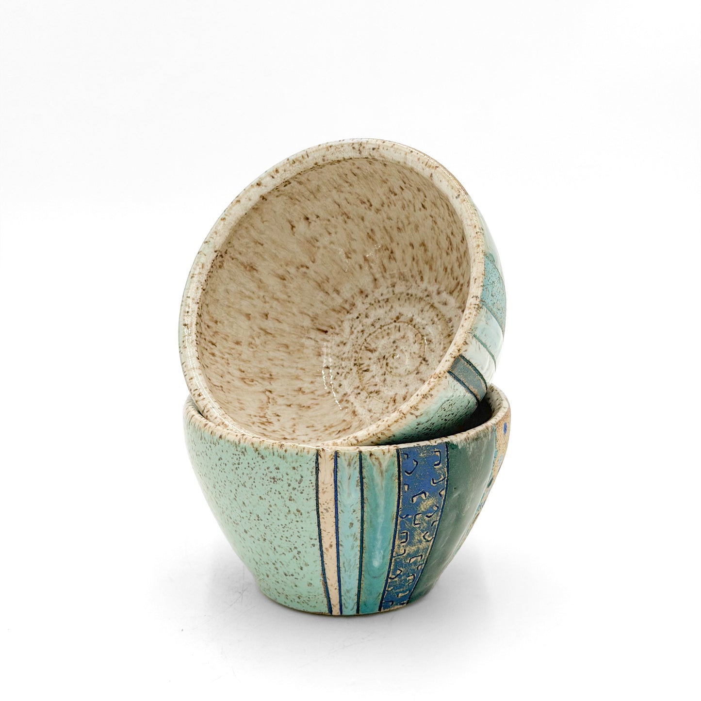 Cereal Bowls — Cool, Speckled (Wheel Thrown)