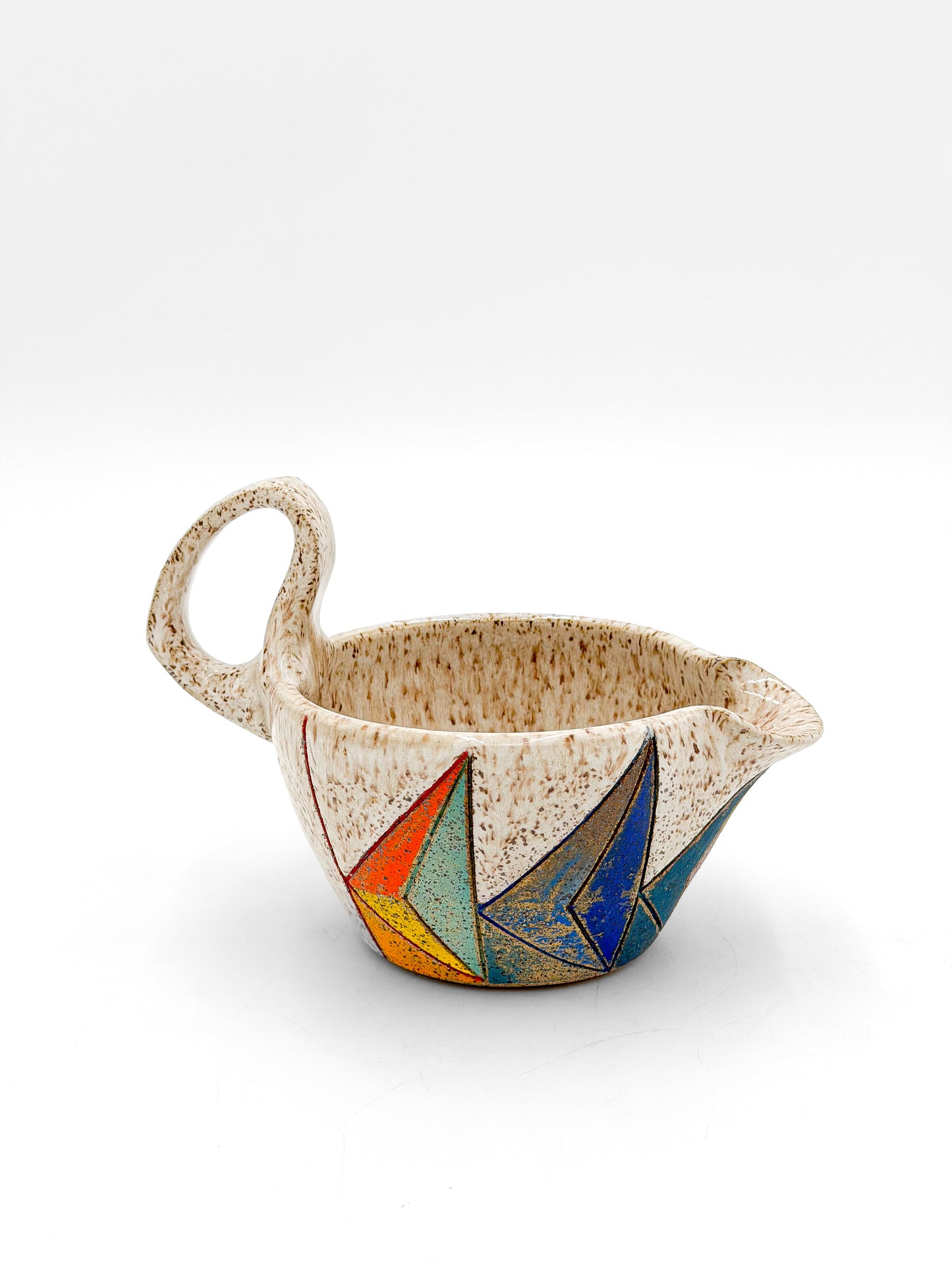 Gravy Boat — Rainbow Geometric Inlay