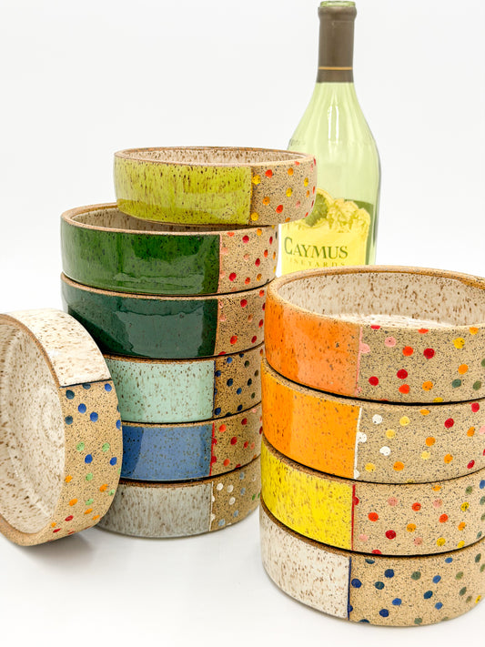 Wine Coasters — Funfetti, Speckled (Wheel Thrown)
