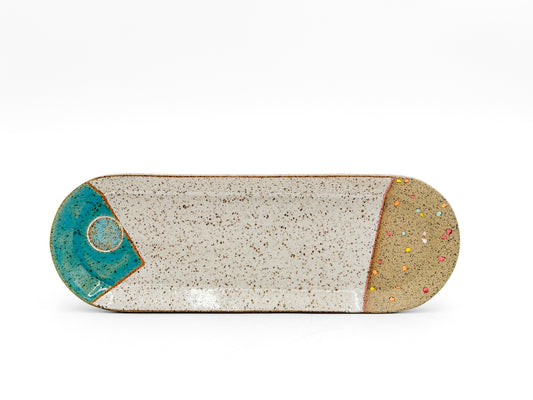 Serving Tray — Oval, Medium, Funfetti Pattern