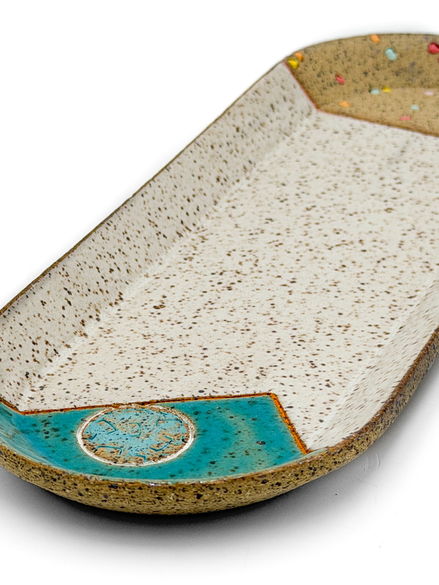 Serving Tray — Oval, Medium, Funfetti Pattern