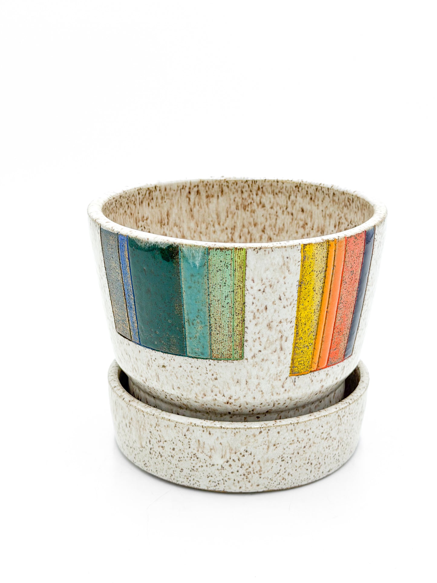 Planter Set — Rainbow Mishima Inlay, Speckled