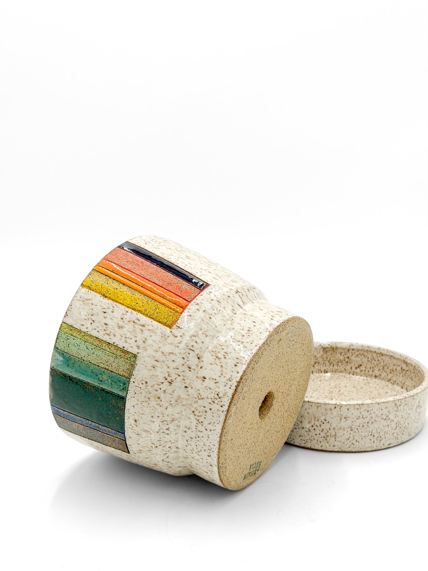Planter Set — Rainbow Mishima Inlay, Speckled