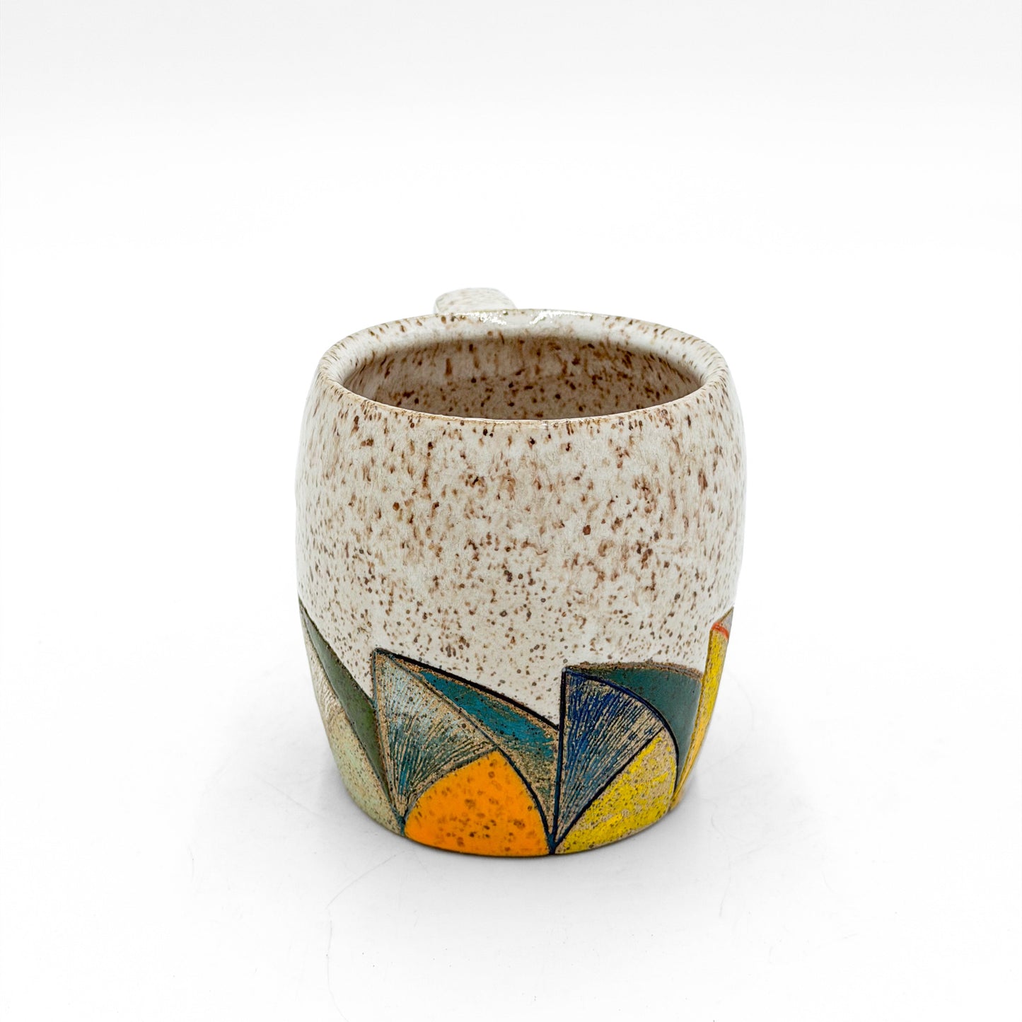 Mug — Multicolored Waves, Speckled (Wheel Thrown)