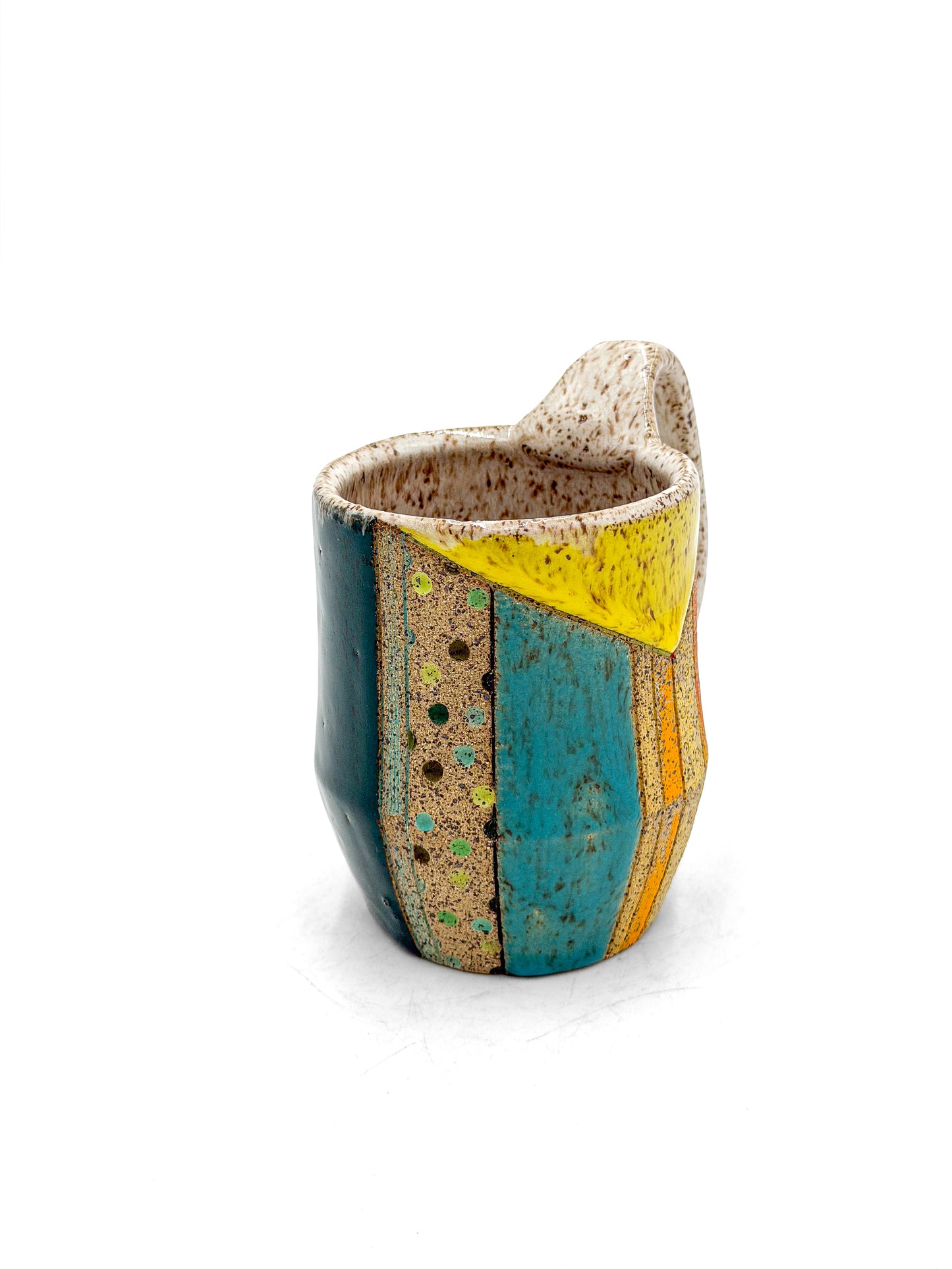Mug — Multicolored Geometric, Speckled (Wheel Thrown)