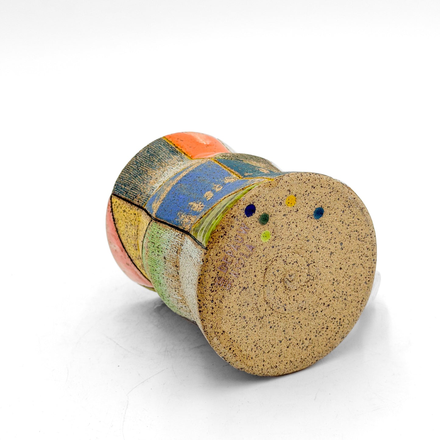 Mug — Geometric Zigzag, Speckled (Wheel Thrown)