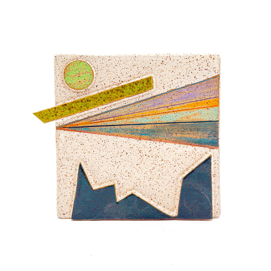 Spectrum Series Stoneware Wall Tiles (medium)— Handcrafted Color + Texture Art with Cleat Mounting