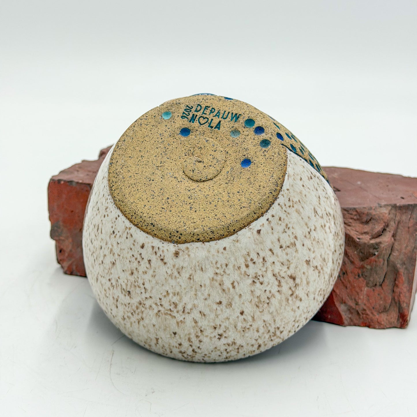Cereal Bowl — Checked, Speckled (Wheel Thrown)