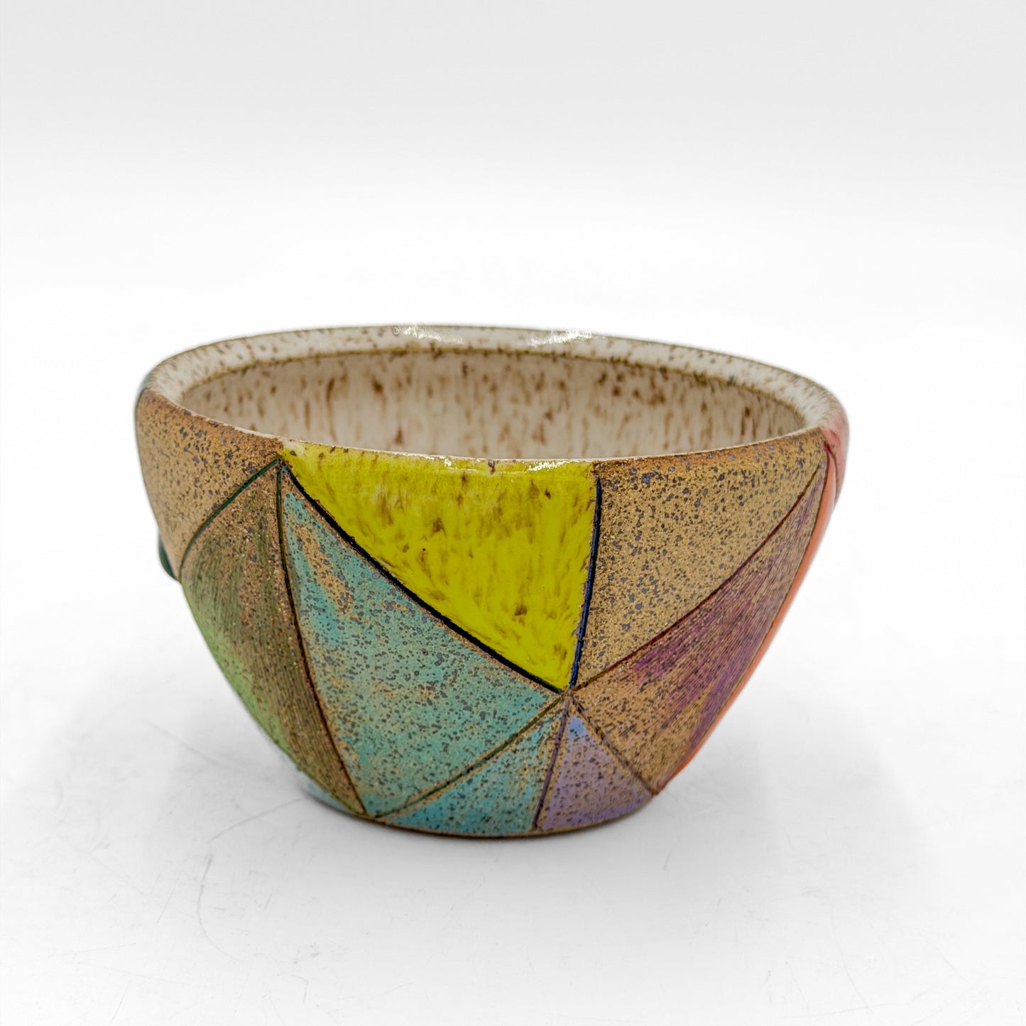 Cereal Bowl — Multicolored, Geometric (Wheel Thrown)
