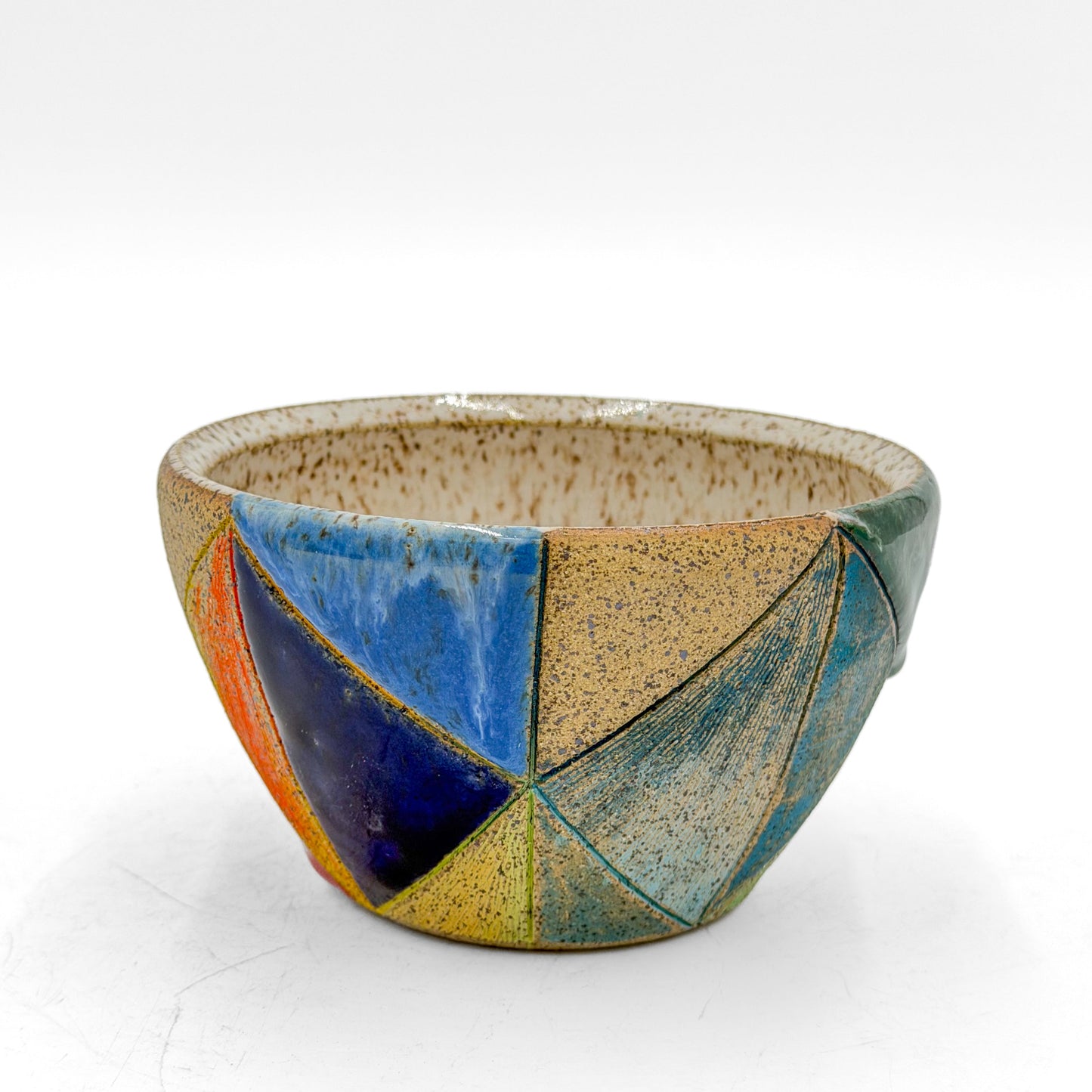 Cereal Bowl — Multicolored, Geometric (Wheel Thrown)