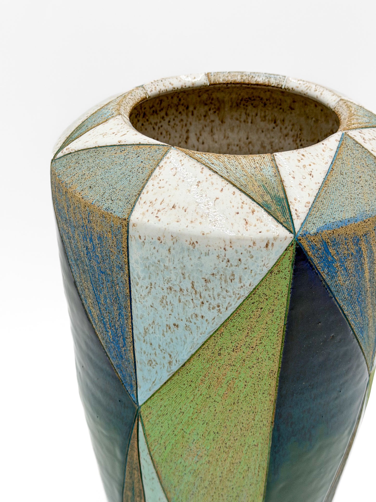 Vase — Shifting Planes, Cool Colored, Speckled